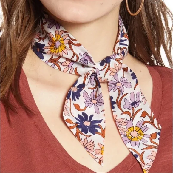 Silk Scarves Madewell Skinny Bandana Plain Silk Bandana